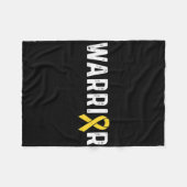 Childhood Cancer Awareness Ribbon Warrior  Fleece Deken (Voorkant (Horizontaal))
