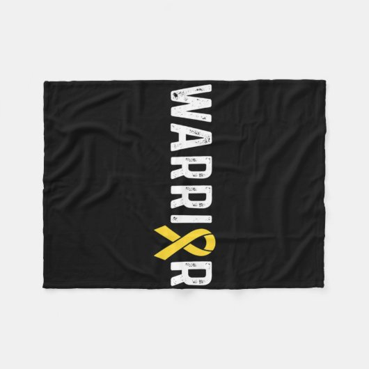 Childhood Cancer Awareness Ribbon Warrior  Fleece Deken (Voorkant (Horizontaal))