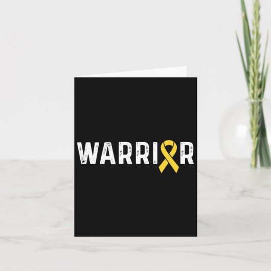 Childhood Cancer Awareness Ribbon Warrior Kaart (Voorkant)