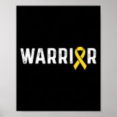 Childhood Cancer Awareness Ribbon Warrior  Poster (Voorkant)