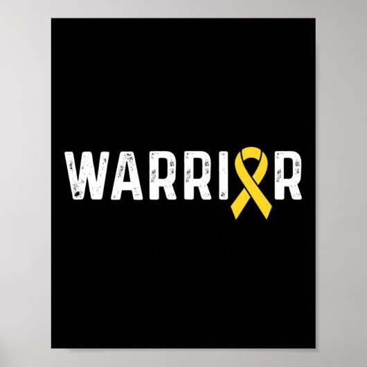 Childhood Cancer Awareness Ribbon Warrior Poster (Voorkant)