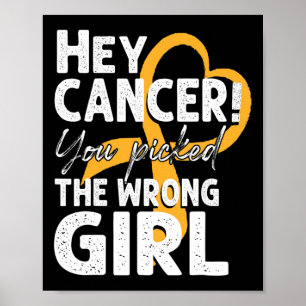 Childhood Cancer Awareness Survivor foute Kind GIR Poster