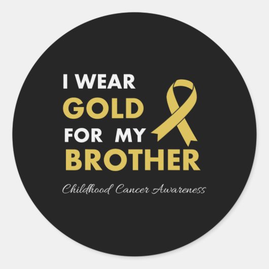 Childhood Cancer Awareness Survivor Mannen Warrior Ronde Sticker (Voorkant)
