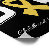 Childhood Cancer Awareness Survivor Ribbon Men Dad Poster (Hoek)