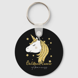 Childhood Cancer Awareness Unicorn Ribbon Twinkle Sleutelhanger