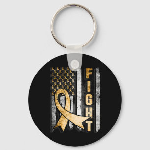 Childhood Cancer Awareness Warrior Amerikaanse vla Sleutelhanger