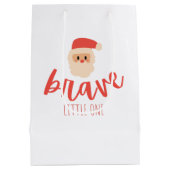 childhood cancer brave Christmas Santa Gift Bag Medium Cadeauzakje (Achterkant)