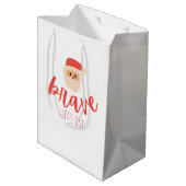 childhood cancer brave Christmas Santa Gift Bag Medium Cadeauzakje (Achterkant Gekanteld)