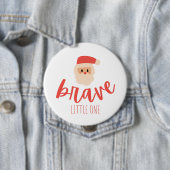 childhood cancer brave Christmas Santa  Ronde Button 4,0 Cm (In situ)