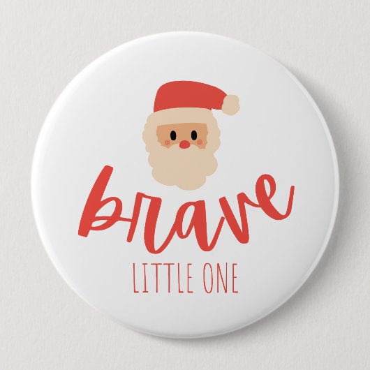 childhood cancer brave Christmas Santa  Ronde Button 4,0 Cm (Voorkant)