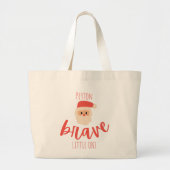 childhood cancer brave Custom Christmas Santa  Grote Tote Bag (Voorkant)