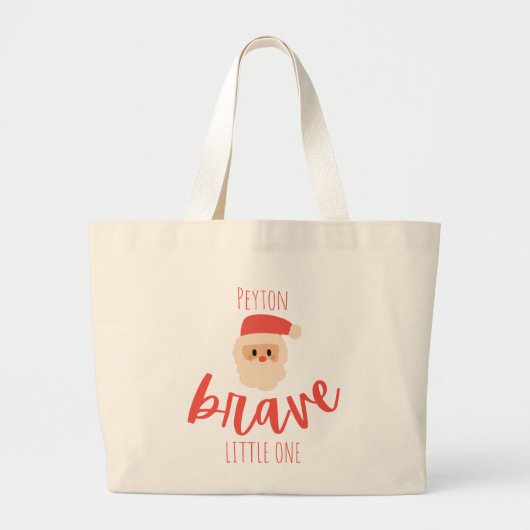 childhood cancer brave Custom Christmas Santa  Grote Tote Bag (Voorkant)