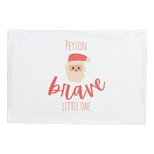 childhood cancer brave personalized ChristmasSanta Kussensloop (Achterkant)