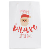 childhood cancer Custom brave Christmas Santa  Medium Cadeauzakje (Voorkant)