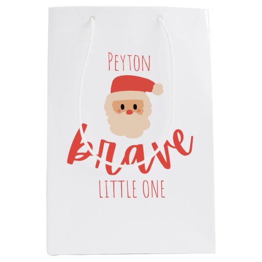 childhood cancer Custom brave Christmas Santa  Medium Cadeauzakje (Voorkant)