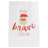 childhood cancer Custom brave Christmas Santa  Medium Cadeauzakje (Achterkant)