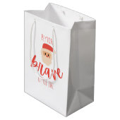 childhood cancer Custom brave Christmas Santa  Medium Cadeauzakje (Achterkant Gekanteld)