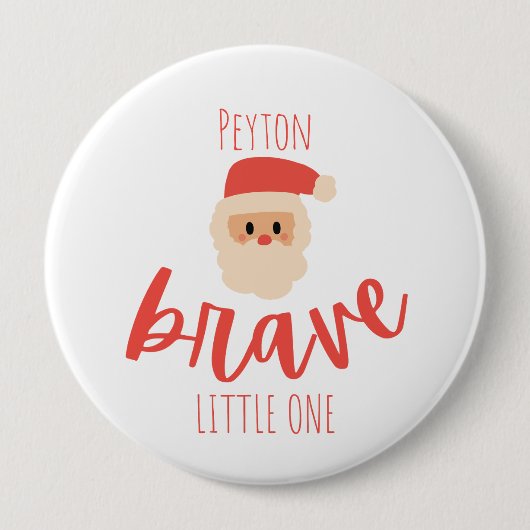 childhood cancer Custom brave Christmas Santa  Ronde Button 4,0 Cm (Voorkant)