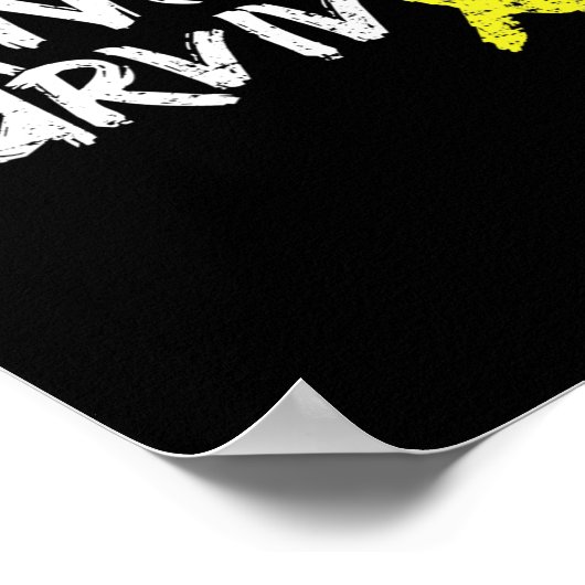 Childhood Cancer Survivor Yellow Ribbon Awareness  Poster (Hoek)