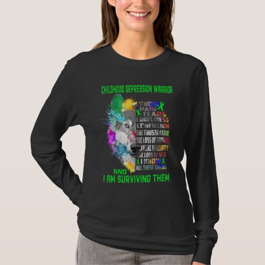 Childhood Depression I Know All Things And I Survi T-shirt (Voorkant)