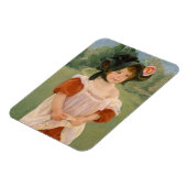 Childhood in a garden - Mary Cassatt Magneet (Linkerzijde)