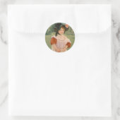 Childhood in a garden - Mary Cassatt Ronde Sticker (Tas)