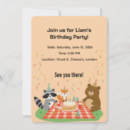 Childish Birthday Invitation Card – Fun Kids Party Feestdagenkaart