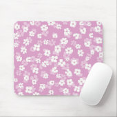 Childish Pink Flower Pattern Muismat (Met muis)
