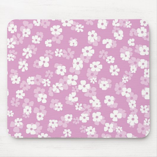 Childish Pink Flower Pattern Muismat (Voorkant)