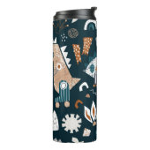 Childish seamless pattern with hand drawn dinosaur thermosbeker (Gedraaid links)