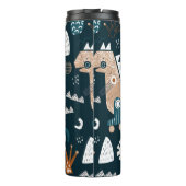Childish seamless pattern with hand drawn dinosaur thermosbeker (Achterkant)