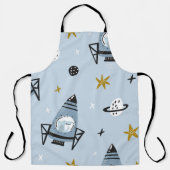 Childish seamless pattern with hand drawn space el schort (Voorkant)