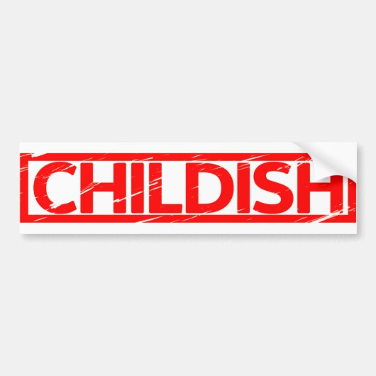Childish Stamp Bumpersticker (Voorkant)