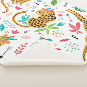 Childish Tribal Leopards Tropisch patroon Sherpa Deken (3/4)