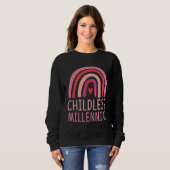 Childless Millennial Trendy Bohemian Rainbow Boho  Trui (Voorkant volledig)