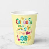 “Children Are a Gift from the Lord” (Cream) Party Papieren Bekers