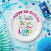 "Children Are a Gift from the Lord" Custom Papieren Bordje (Feest)