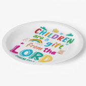"Children Are a Gift from the Lord" Papieren Bordje (Gekanteld)
