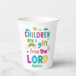 “Children Are a Gift from the Lord” Party Papieren Bekers