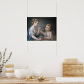 Children blowing bubbles poster (Keuken)