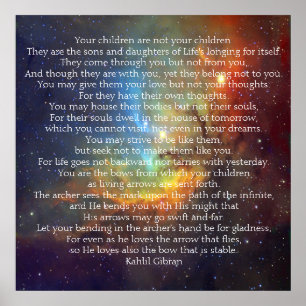 Children by Kahlil Gibran Poster