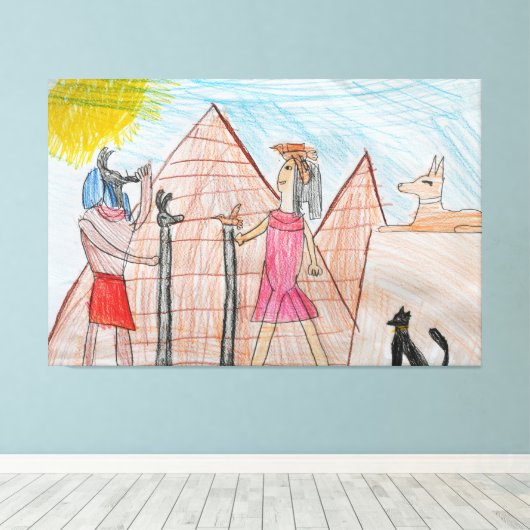 children design canvas afdruk (Insitu (Houten vloer))