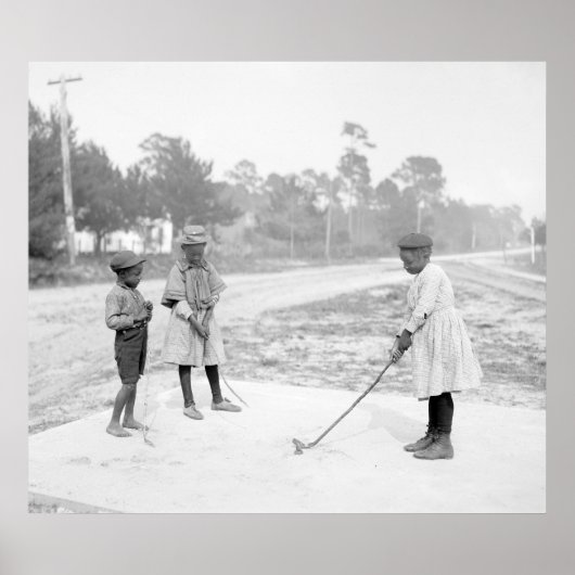 Children Golfing, 1905 Poster (Voorkant)
