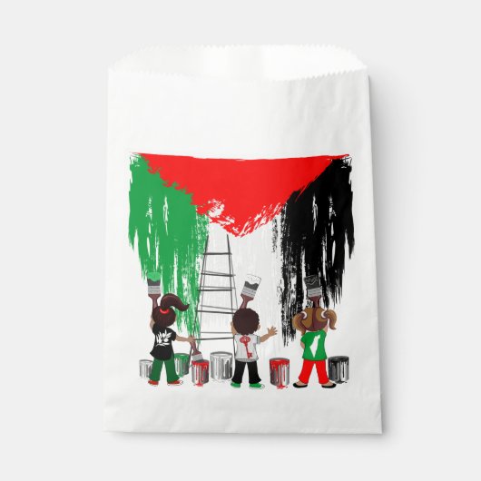 Children of Gaza Painting Palestine Flag  Bedankzakje (Voorkant)