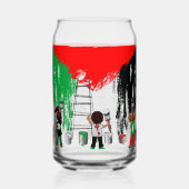 Children of Gaza Painting Palestine Flag  Blikvorm Glas (Achterkant)