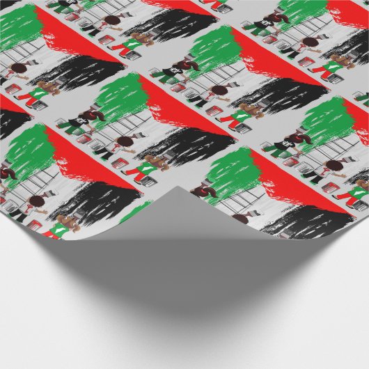 Children of Gaza Painting Palestine Flag  Cadeaupapier (Hoek)