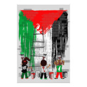 Children of Gaza Painting Palestine Flag  Foto Afdruk (Voorkant)
