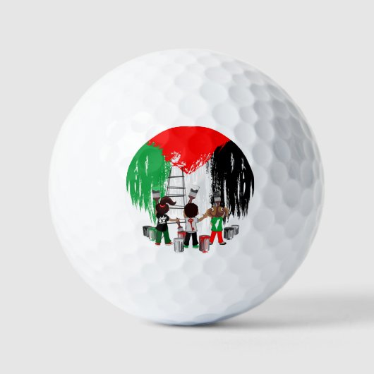 Children of Gaza Painting Palestine Flag  Golfballen (Voorkant)