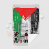 Children of Gaza Painting Palestine Flag  Golfhanddoek (Insitu)