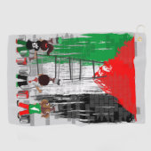Children of Gaza Painting Palestine Flag  Golfhanddoek (Horizontaal)